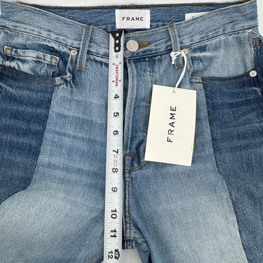 FRAME Denim Nouveau Le Mix Patchwork Jeans Sz 26 NWT $449 Distressed - Picture 10 of 12